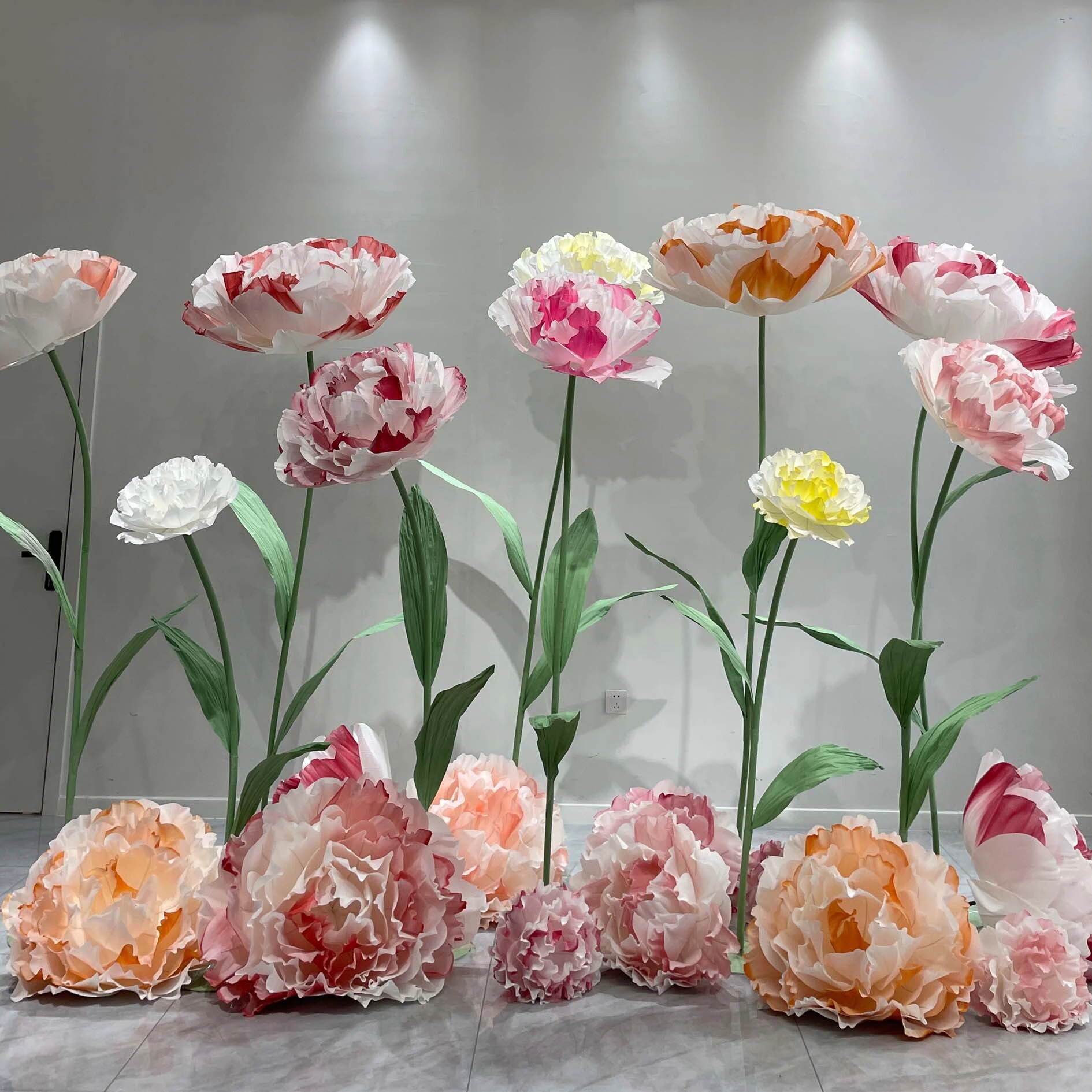 Flores de papel gigante