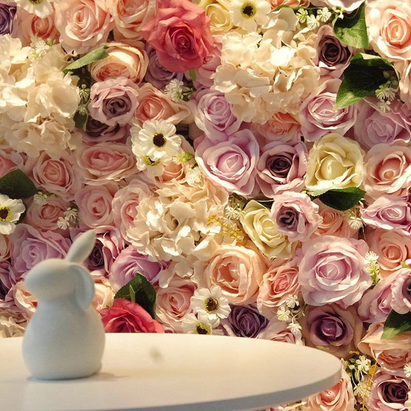 Background wall flower wall photography floral props artificial flowers silk flowers wedding decoration 1