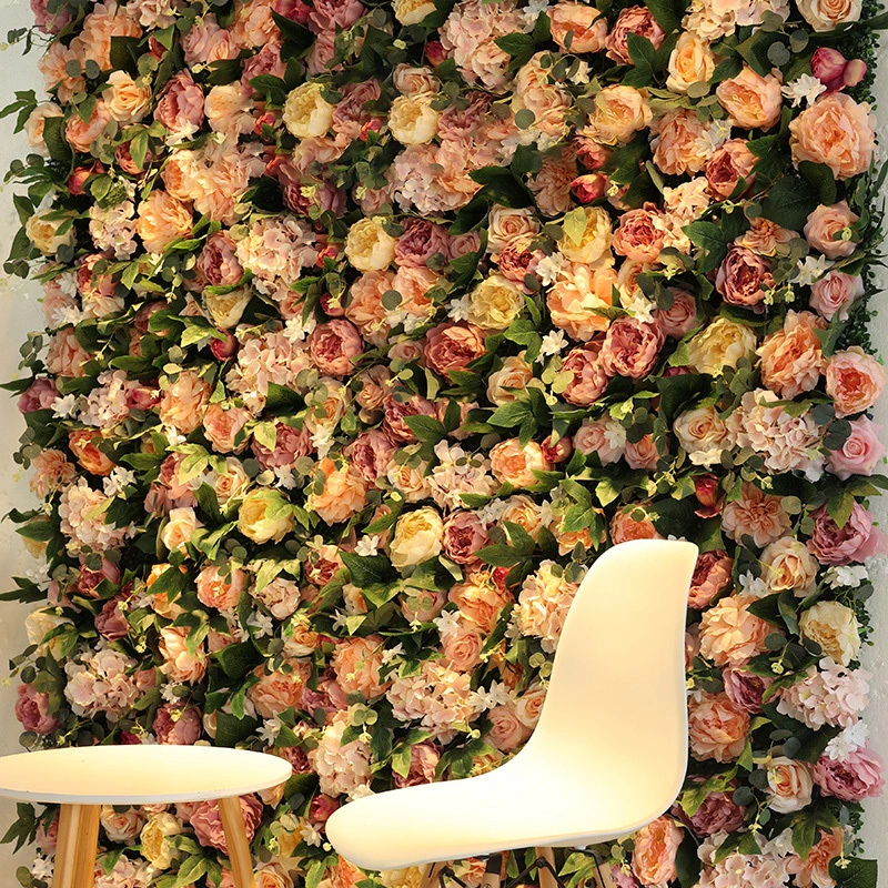 Simulación Trasero tridimensional Decoración de la pared de flores Rose Flor Artificial Flower Neta Red Store 1