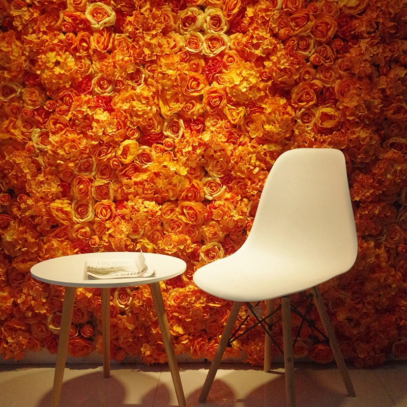 Simulación de la cuadrícula Flower Wall Wedding Fotography Shooting Decoración de la decoración del escenario de boda de la boda Fondo 1