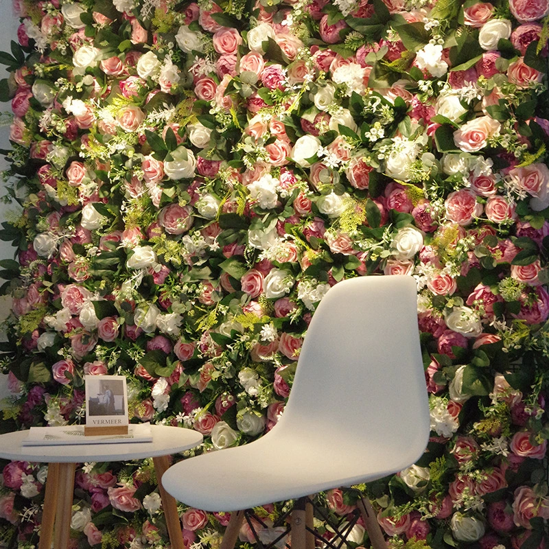 Künstliche Blumenwandgeschäft Dekoration Dreidimensionale künstliche Blumenarrangement Koreanische Rose 1