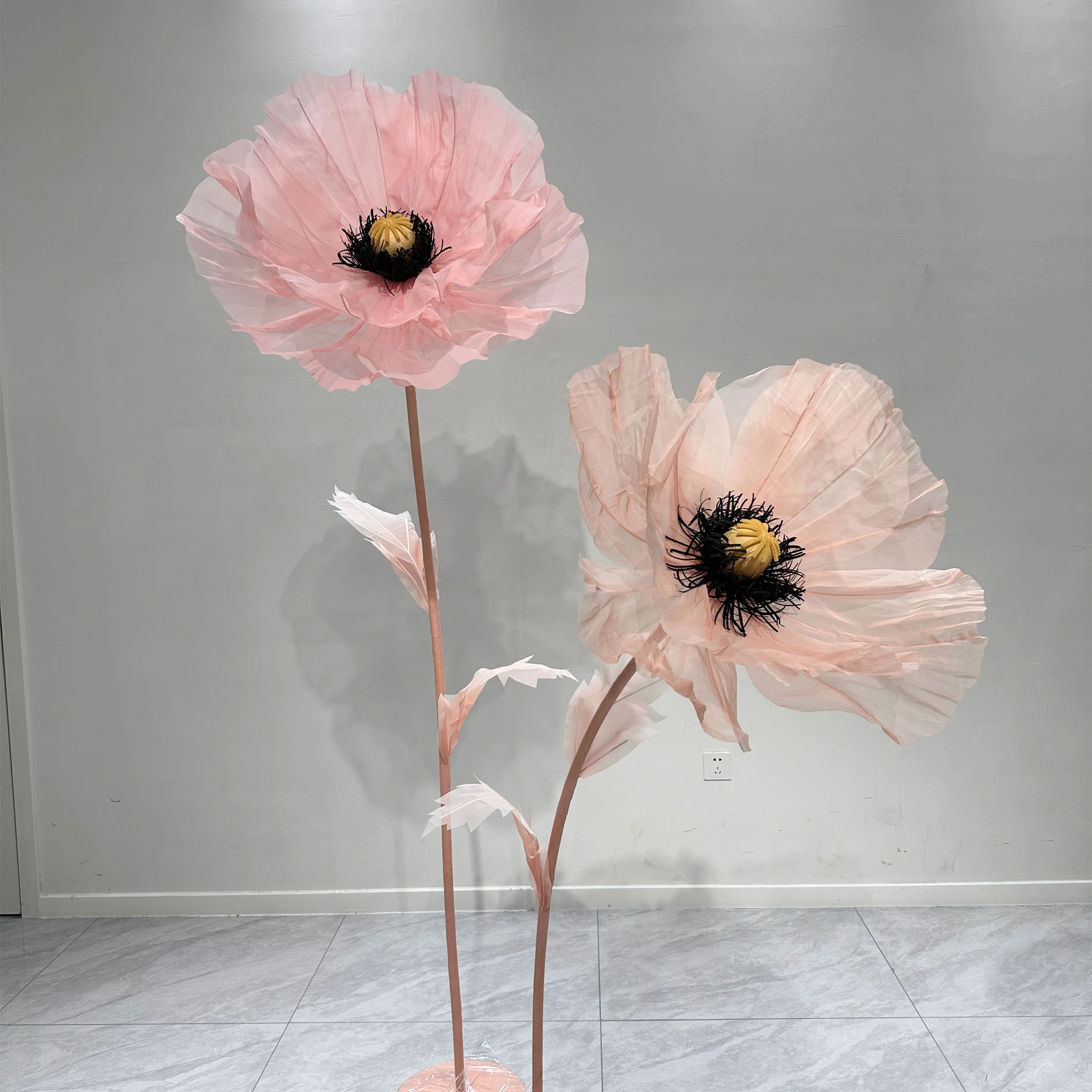Le coquelicot en organza géant