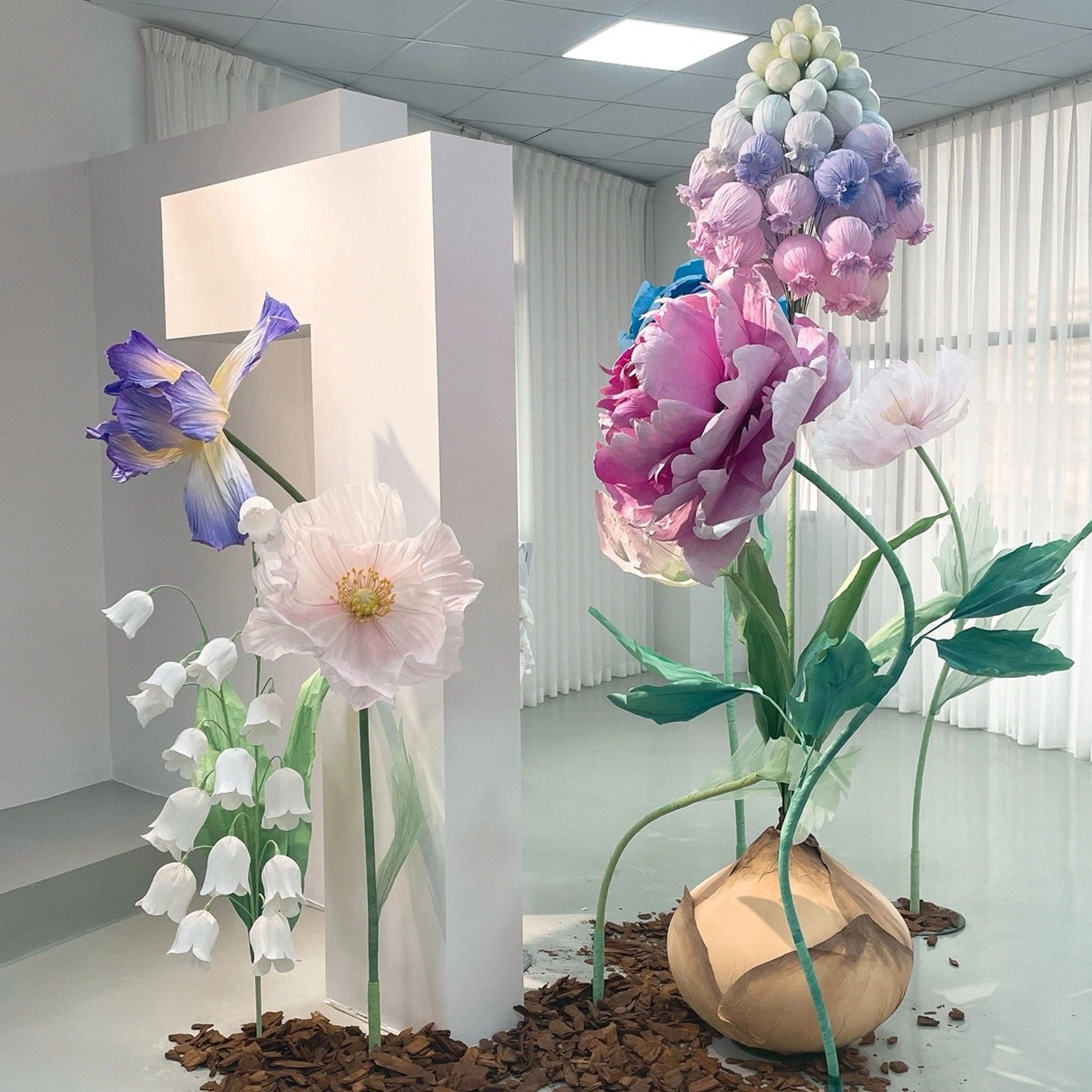 flores gigantes hechas a mano