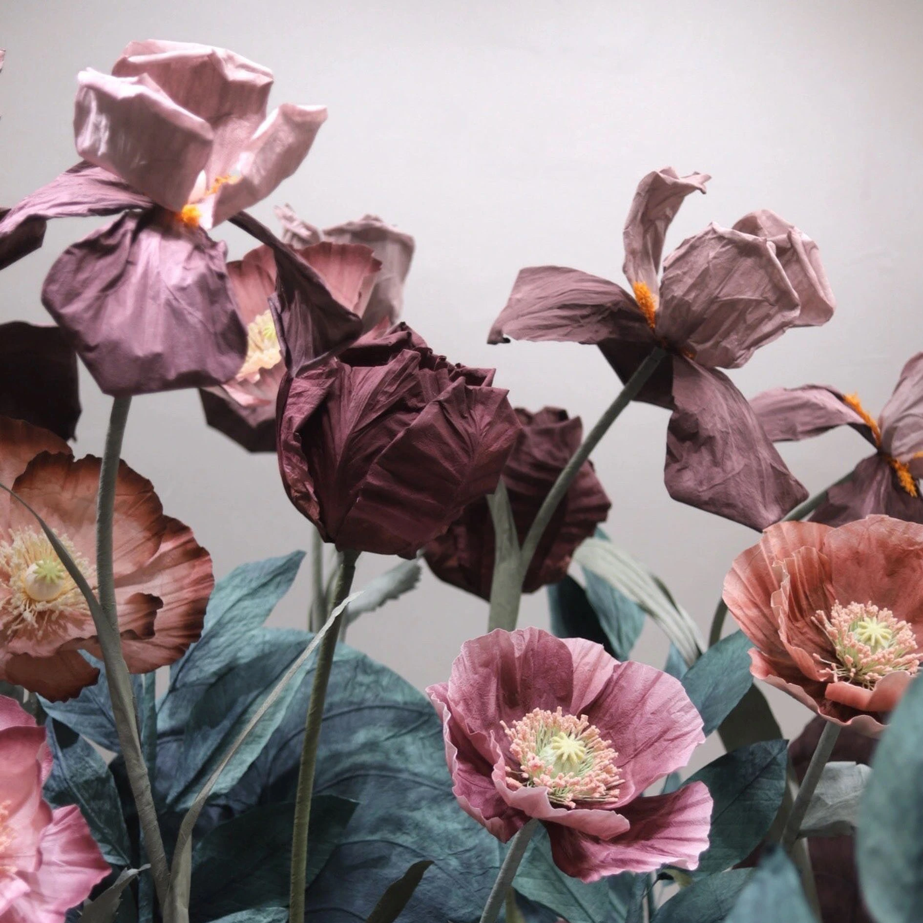 Arte de flores de amapola gigante
