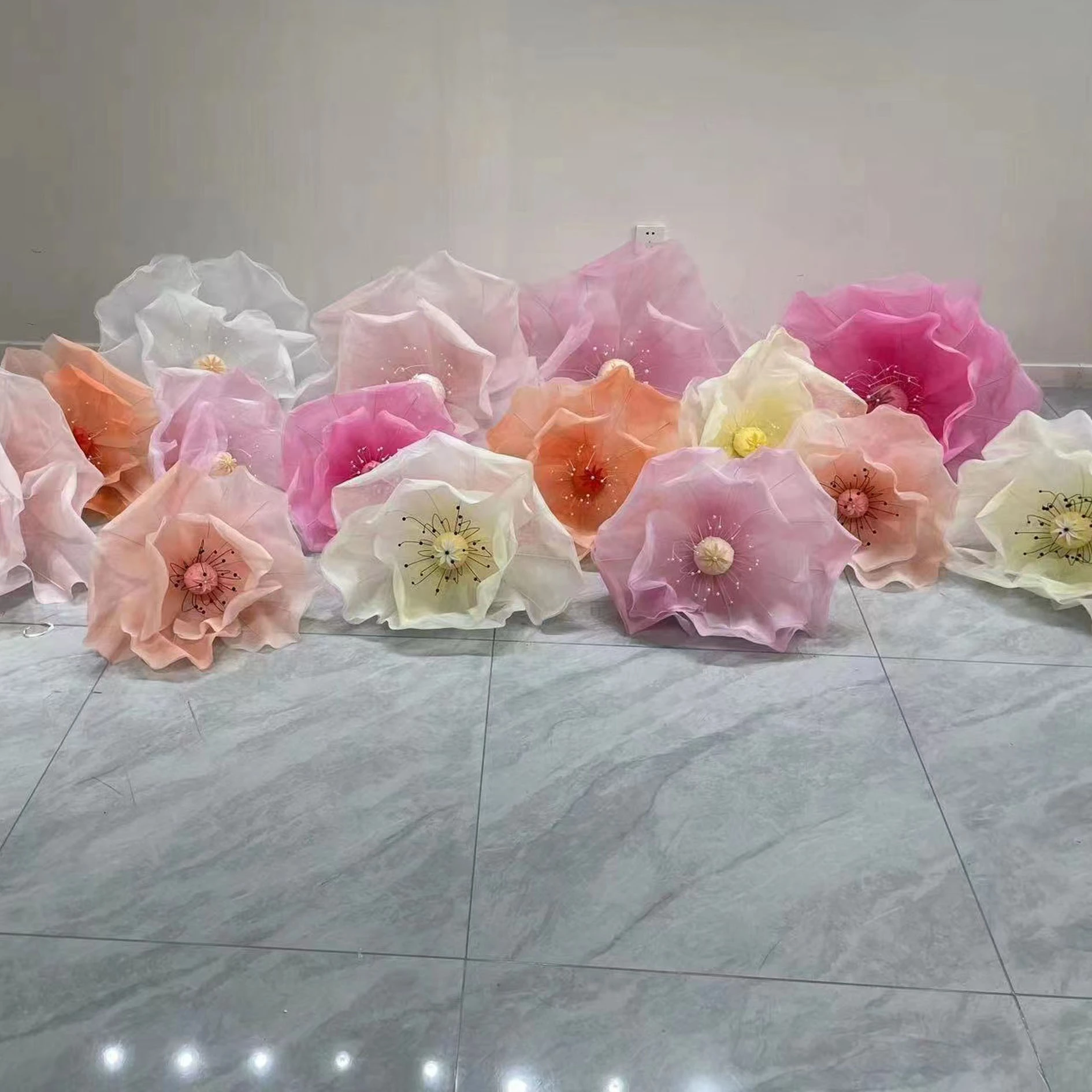 Arte de flores gigante