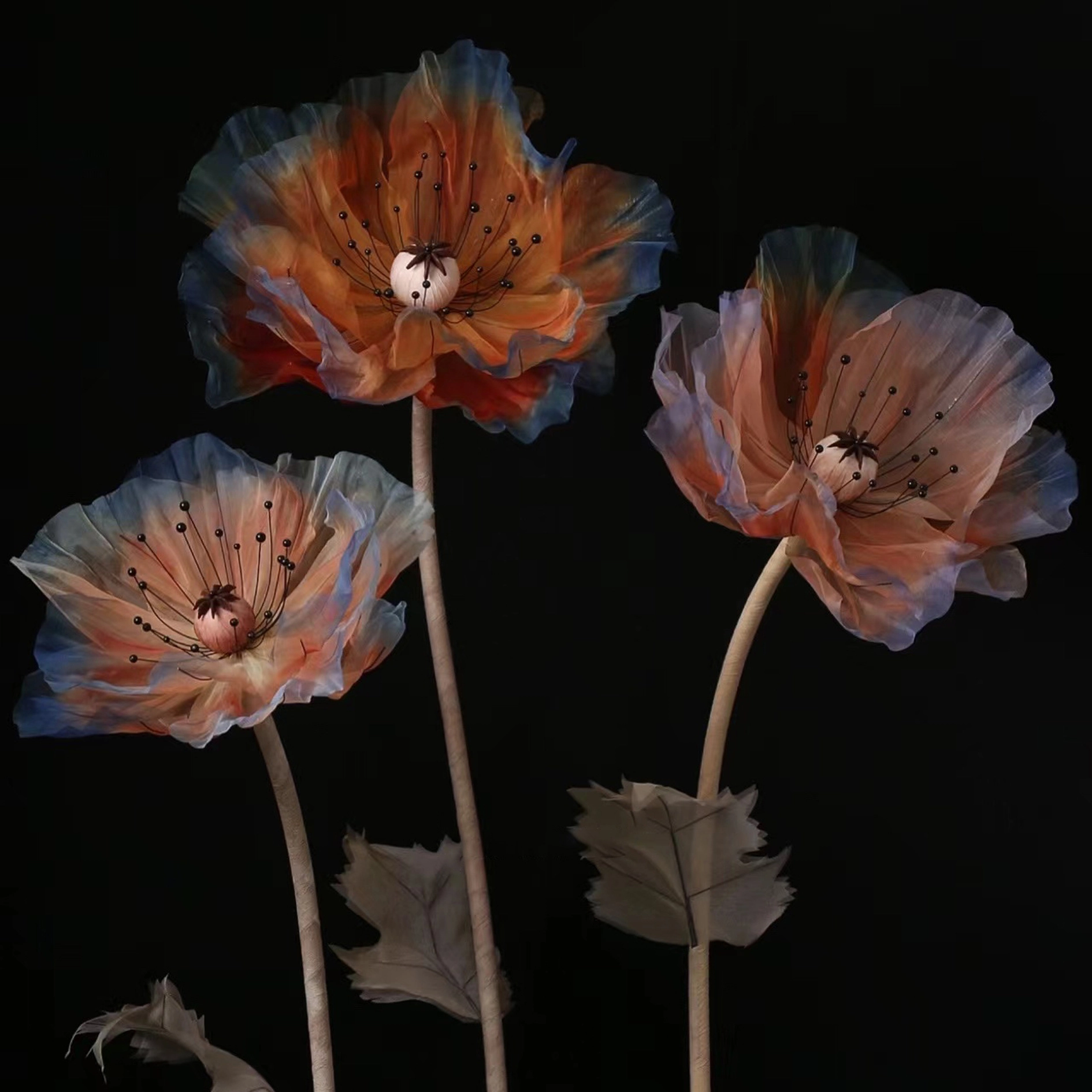 Grandes decoraciones de flores