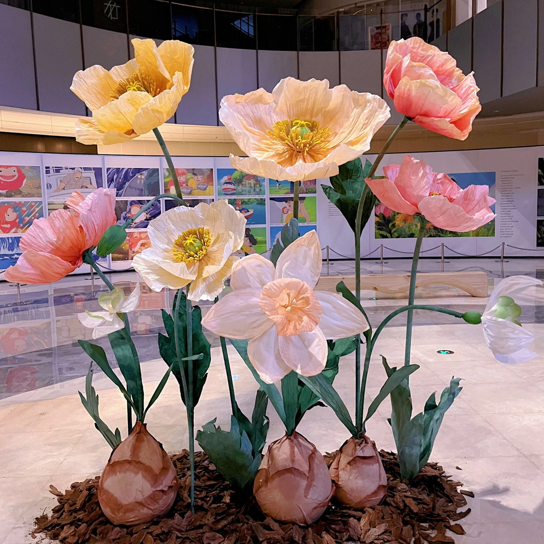 Arte de flores de papel elegante y elegante