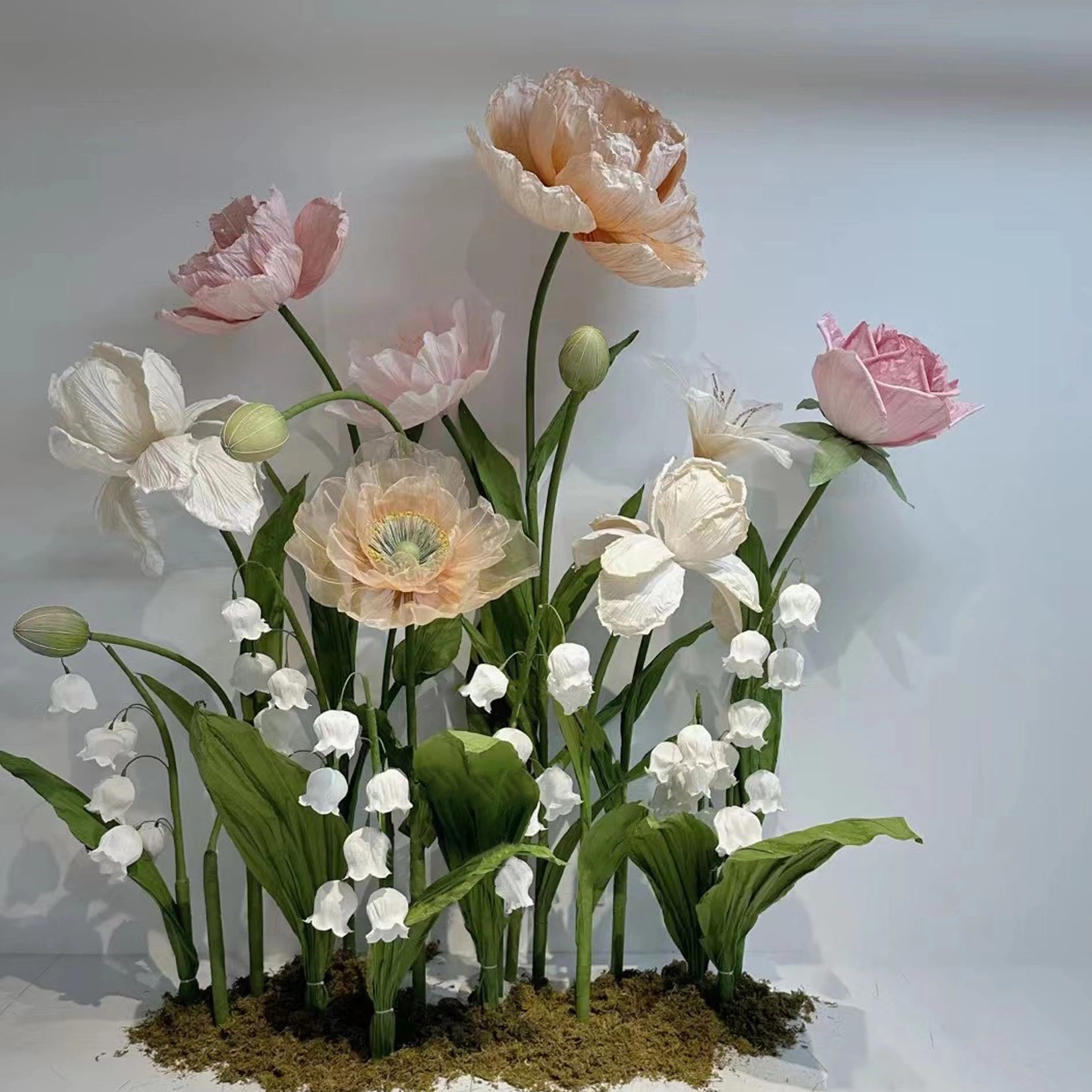 Fleurs en papier d'orgue magnifique et colorée