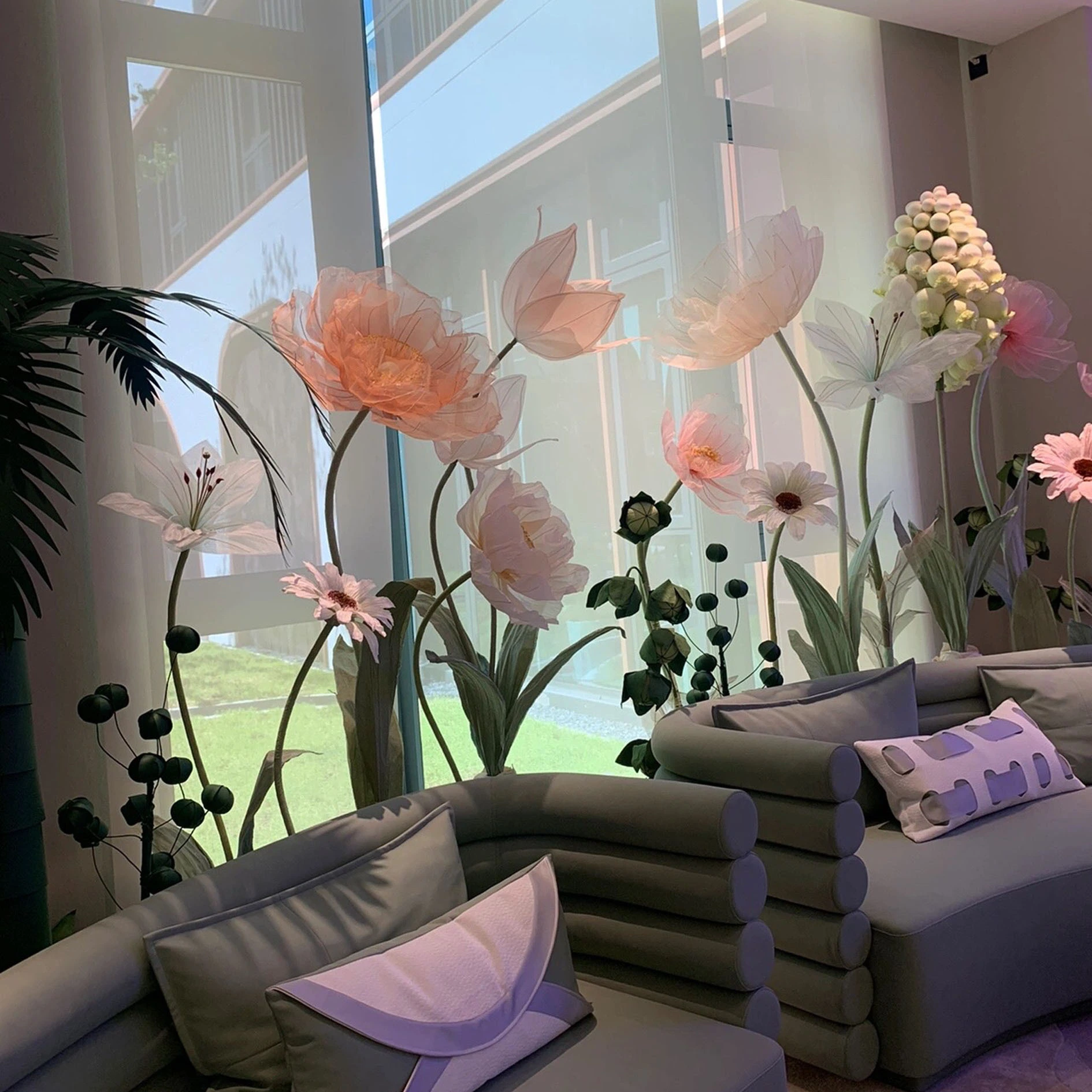 grandes décorations de fleurs