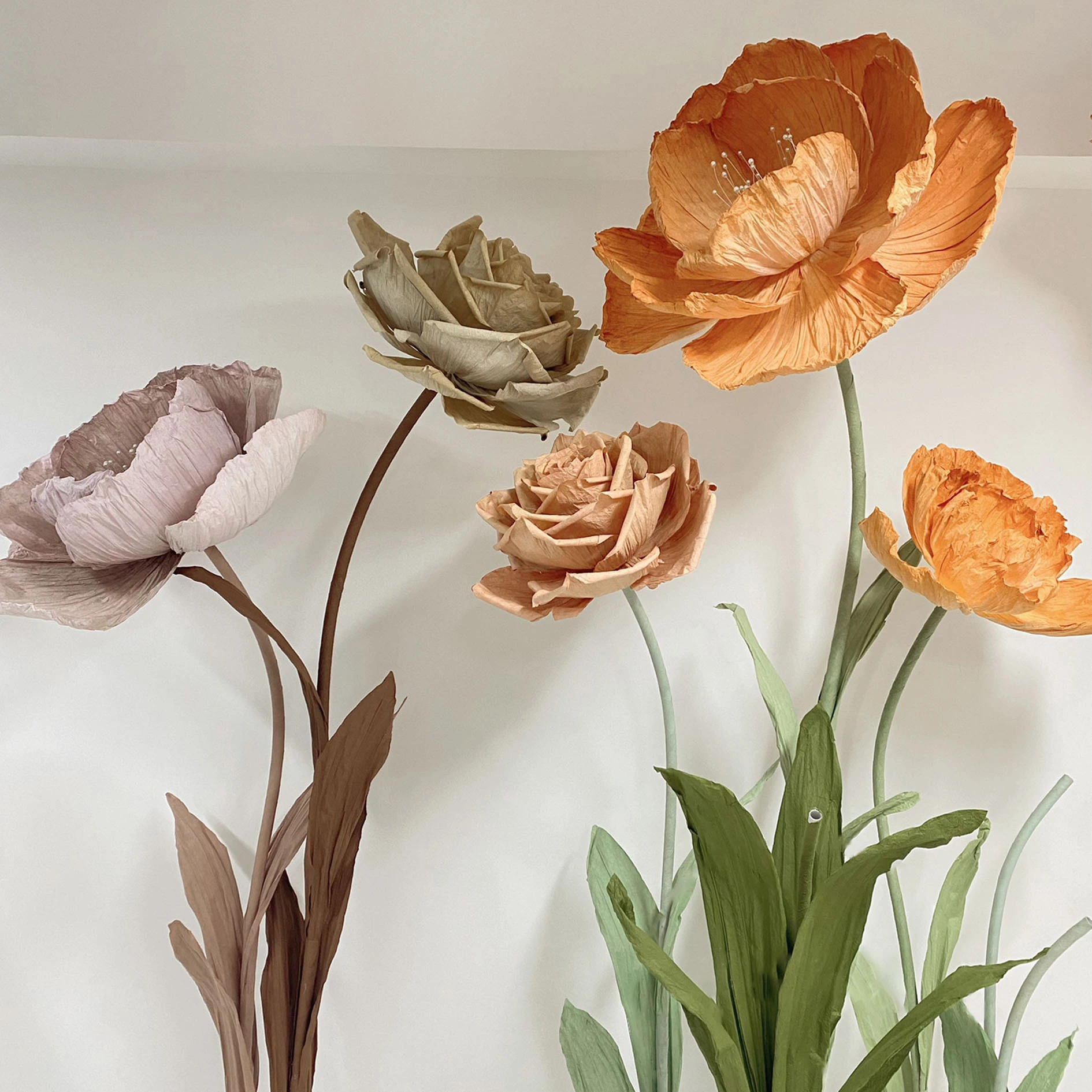 Flores de papel gigante