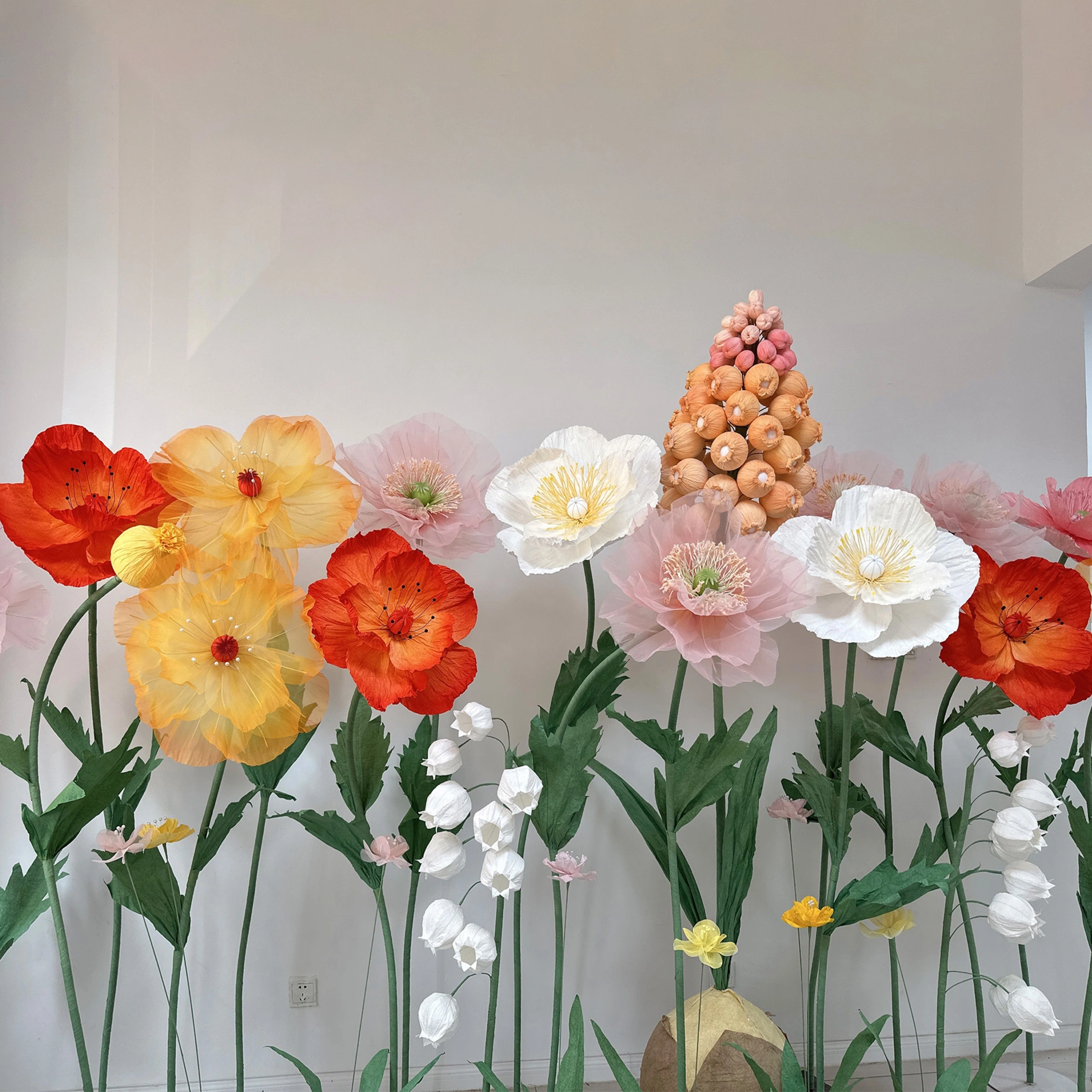 El impresionante juego de amapola es romántico y llamativo, creando un gran ambiente para cumpleaños, fiestas anuales y decoraciones para el hogar 1