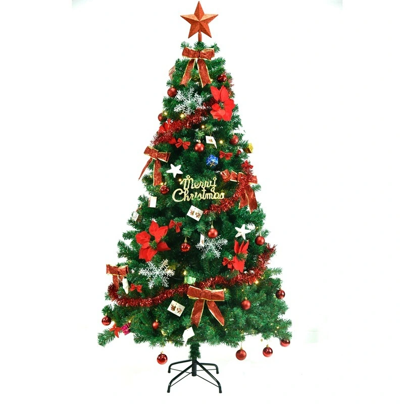 Verde cifrado la decoración de Navidad del árbol de Navidad de PVC ambientalmente amigable con el medio ambiente 1