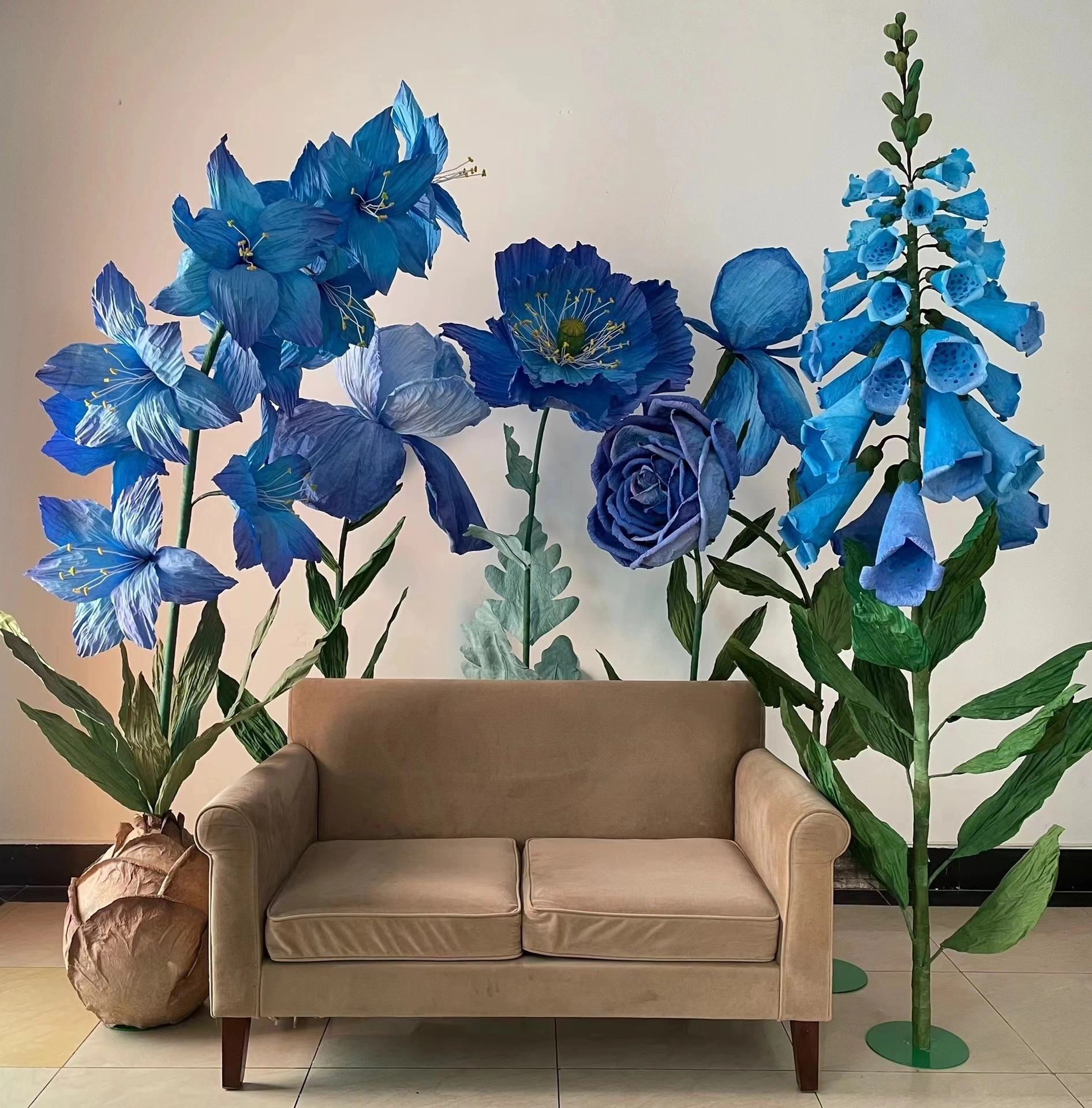 flores de arte de papel