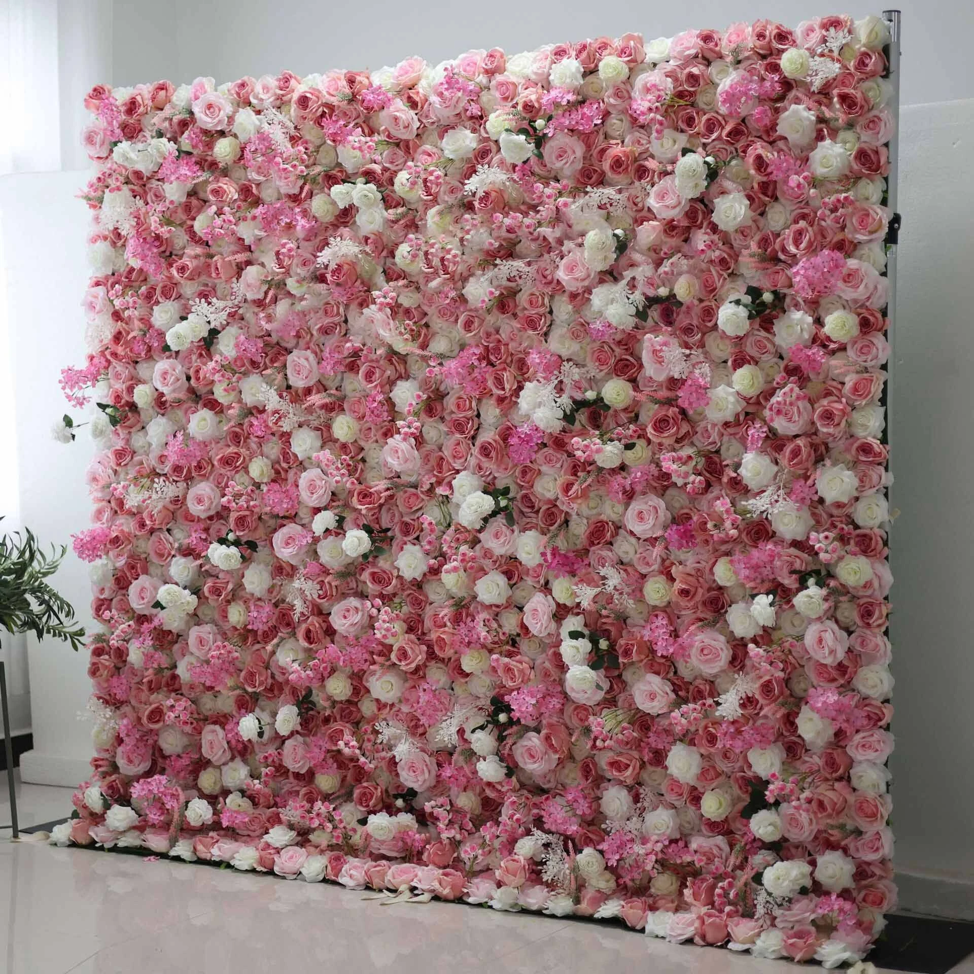 ¡Las deslumbrantes flores artificiales de la pared de flores con fondo de tela son como una galaxia, y la decoración del festival de fondo y el centro comercial del escenario se convierte instantáneamente en el centro visual! 1