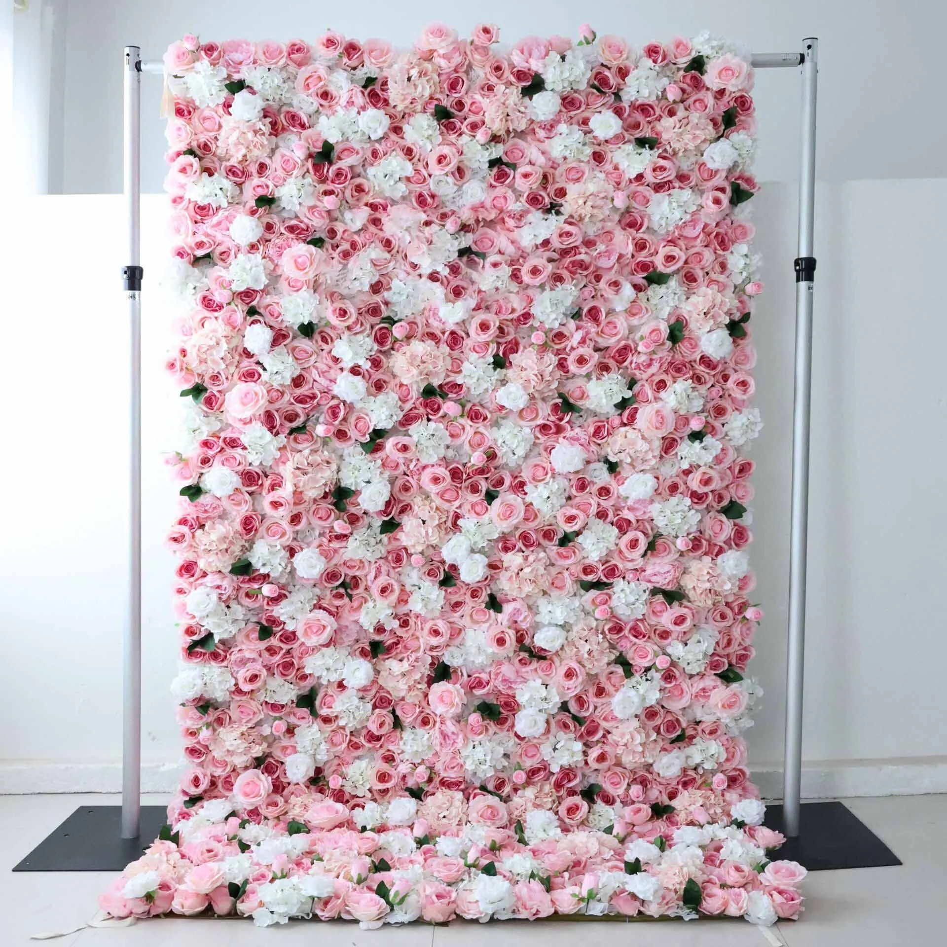 Fleurs artificielles de mur de fleurs à fond de tissu de style Ins Ins, montrant une texture haut de gamme, un studio, une décoration de salle de diffusion en direct pour créer une esthétique minimaliste! 1