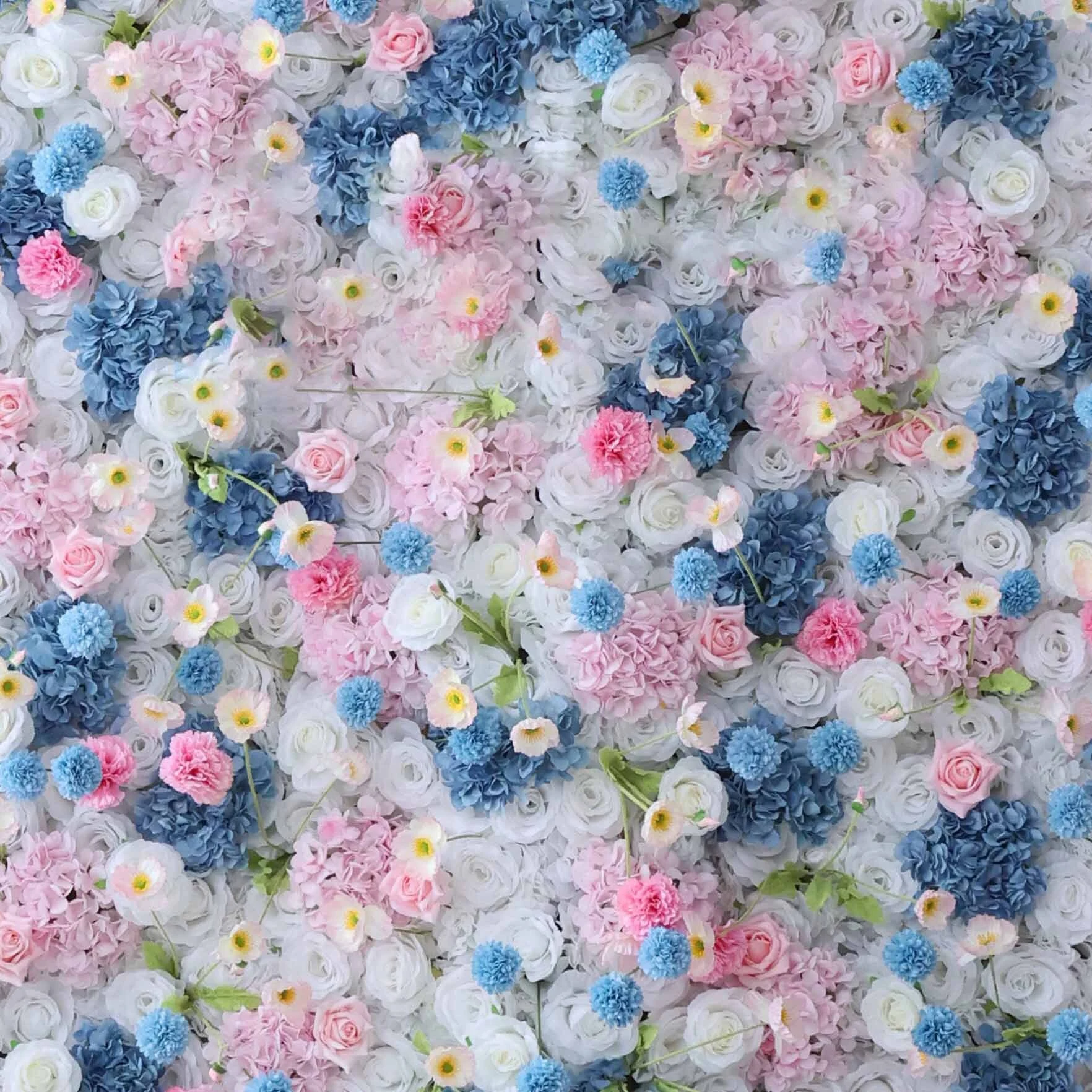 Bleu et rose Colorful Artificial Flower Bandrow Mur Mur 1