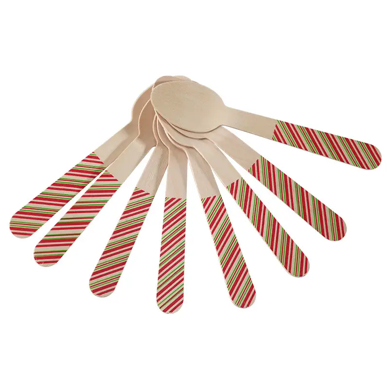 Culler de bambú desbotable personalizada Uchampak, utensilios de bambú desbotables 1