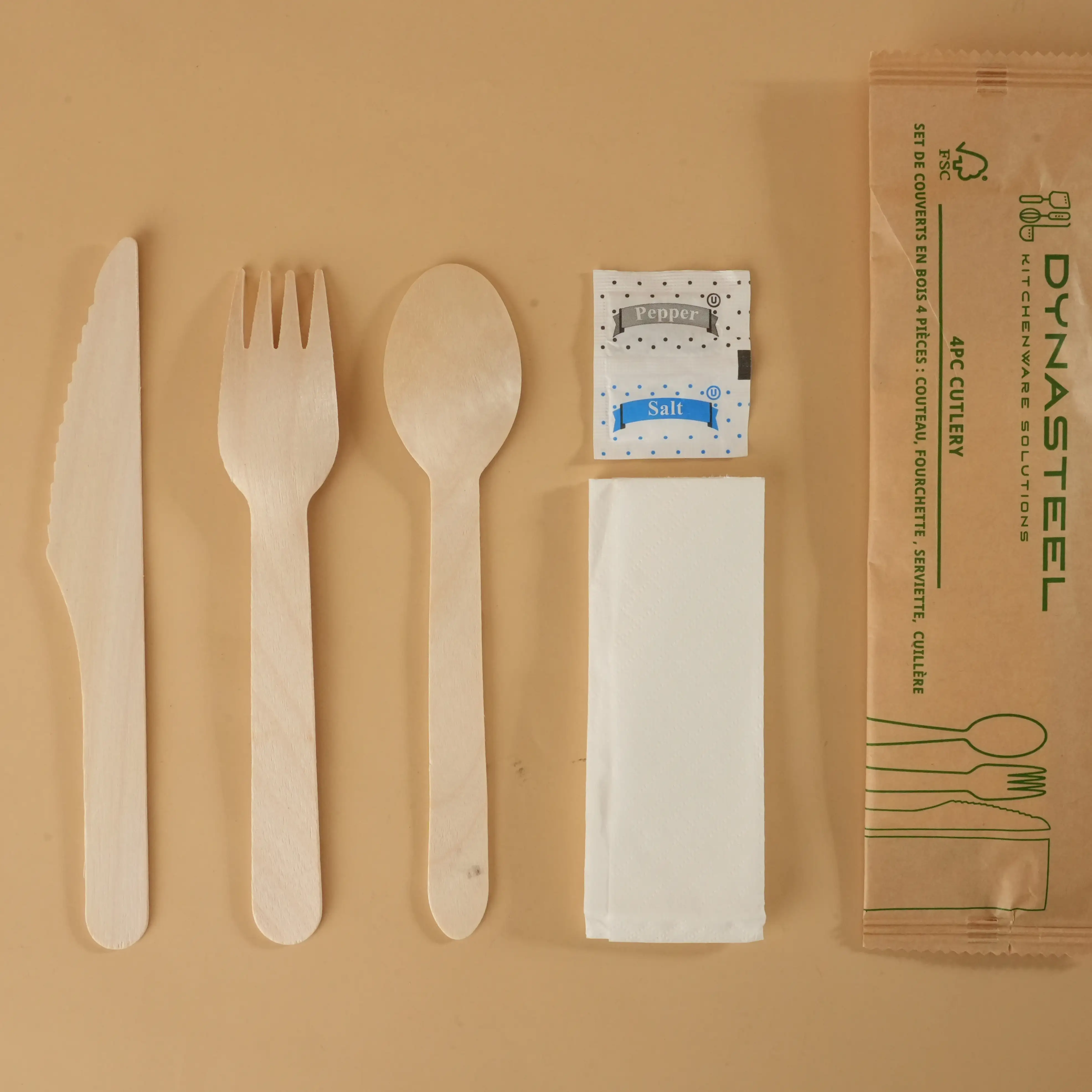 ఉచంపక్-ఫ్యాక్టరీ కస్టమ్ హోల్‌సేల్ రెస్టారెంట్ చెక్క కత్తిపీట సెట్ పర్యావరణ అనుకూలమైన పునర్వినియోగపరచలేని చెక్క చెంచా కత్తి మరియు ఫోర్క్ 1