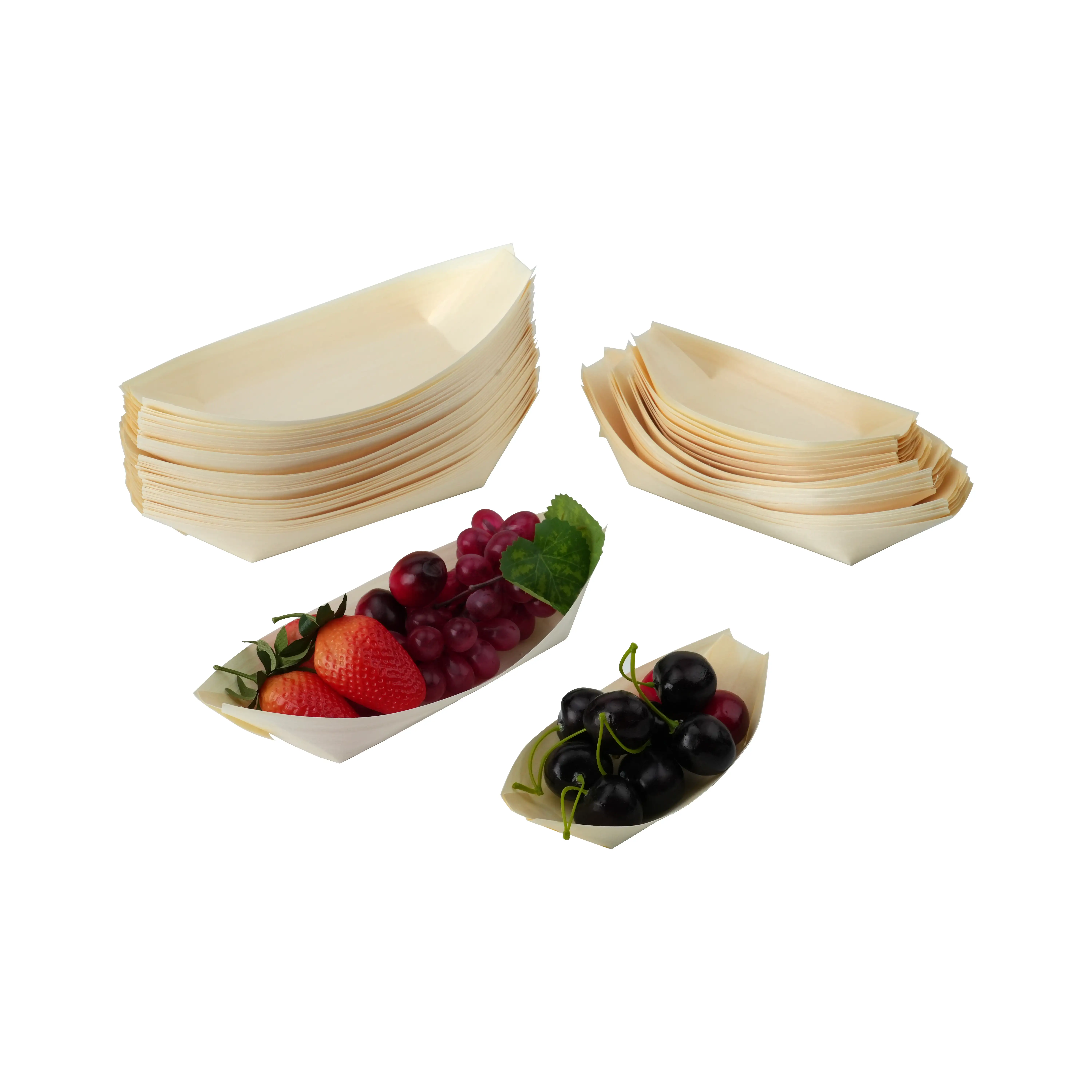 Uchampak-Hoë kwaliteit fabriek aanpassing eko-vriendelike Slaaibord koek vrugte Hout boot kos skinkbord 1