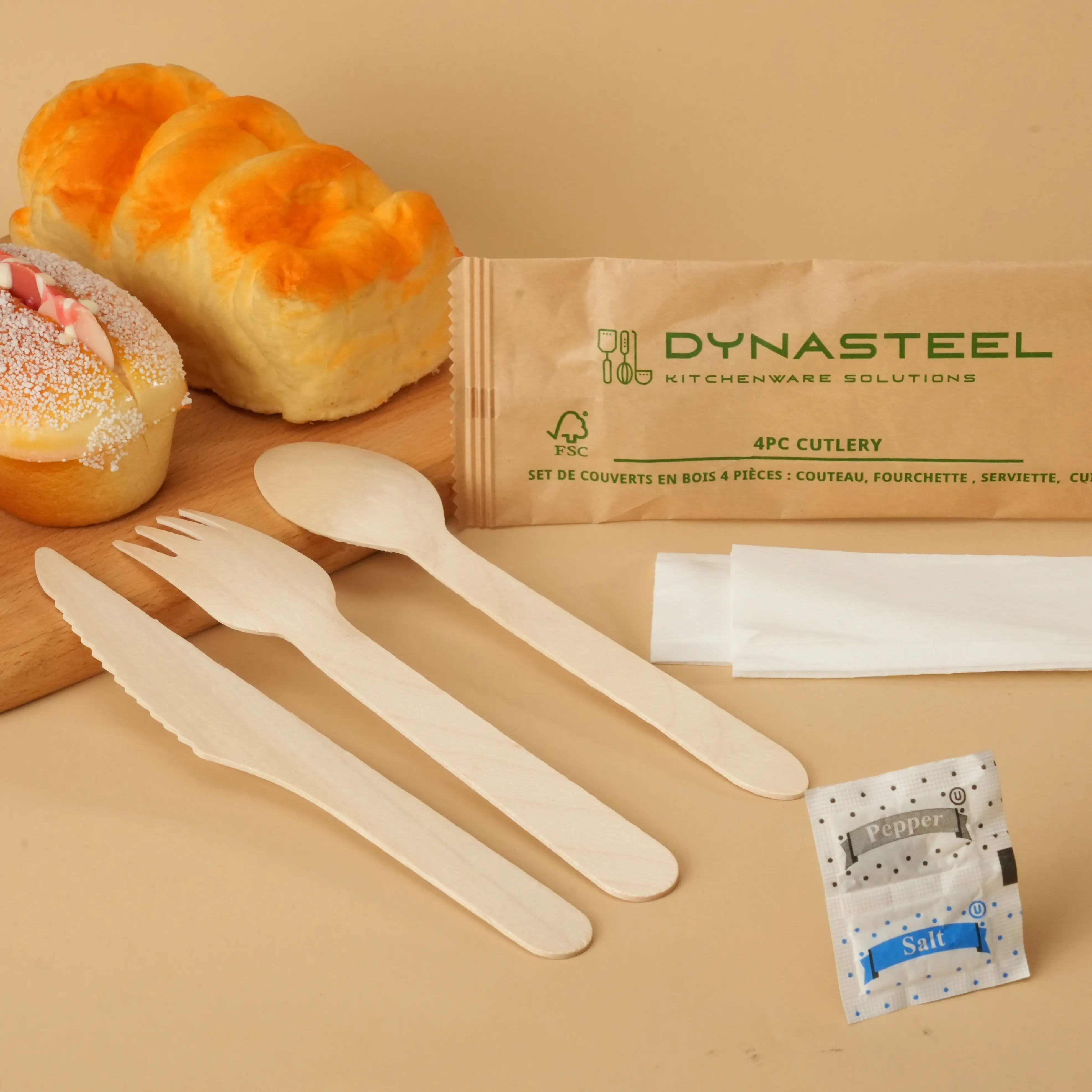 Good Selling Fork Spoon Wooden for Catering Packaging 4