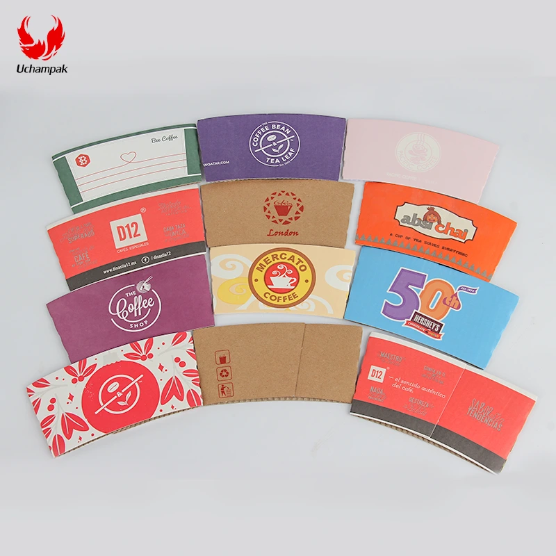 Uchampak-manufacutre for cup sleeves cup jacket for hot and cold coffee and other beverage 1