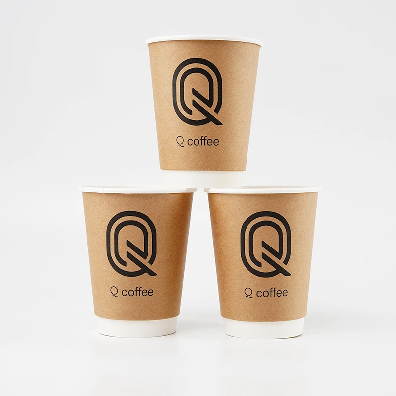 Uchampak-manufacture for disposable double wall paper coffee cup 8oz/10oz/120z/16oz 1