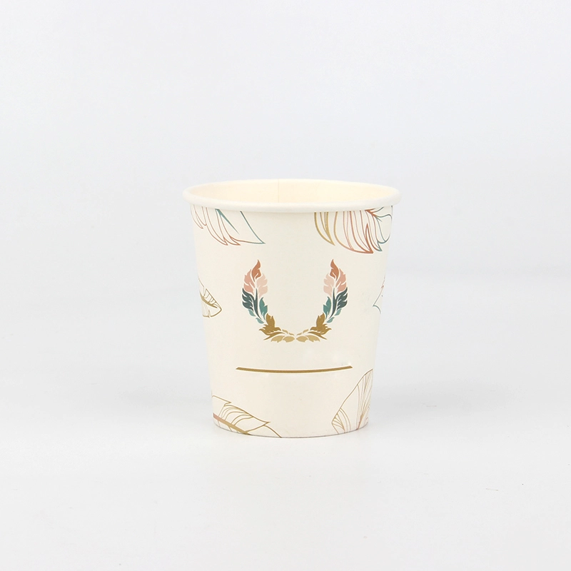 Uchampak-Herstellung für Einweg-Kaffeebecher aus Papier, einwandig, weißes Papier, 8 Unzen/12 Unzen/16 Unzen/20 Unzen 1