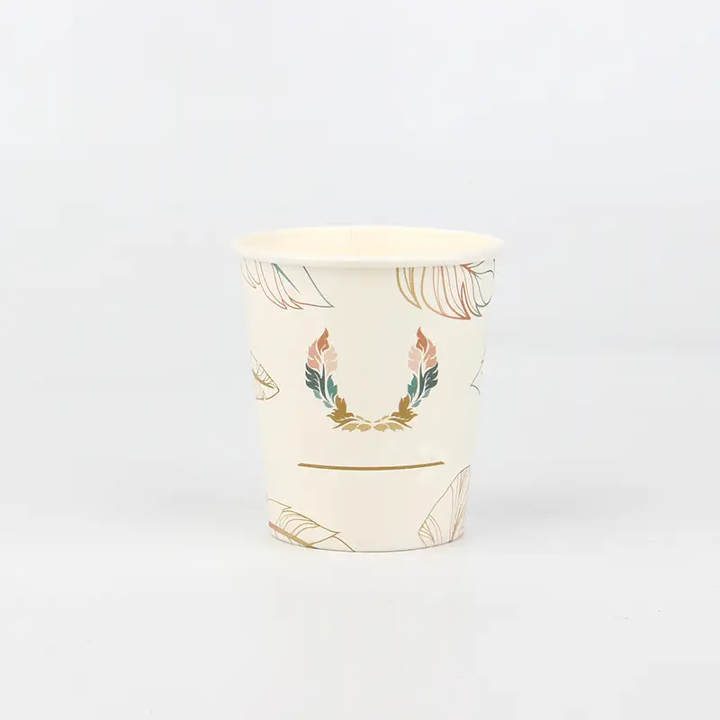 Uchampak-Herstellung für Einweg-Kaffeebecher aus Papier, einwandig, weißes Papier, 8 Unzen/12 Unzen/16 Unzen/20 Unzen 1