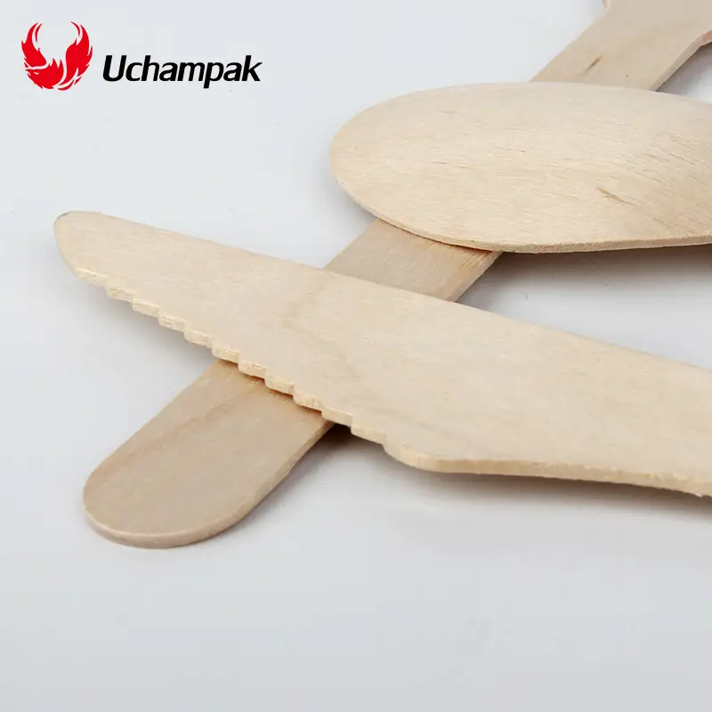 Puntecine per posate di bambù dislocabile Champak Spoons/Forks/Forks/Coltelli 1