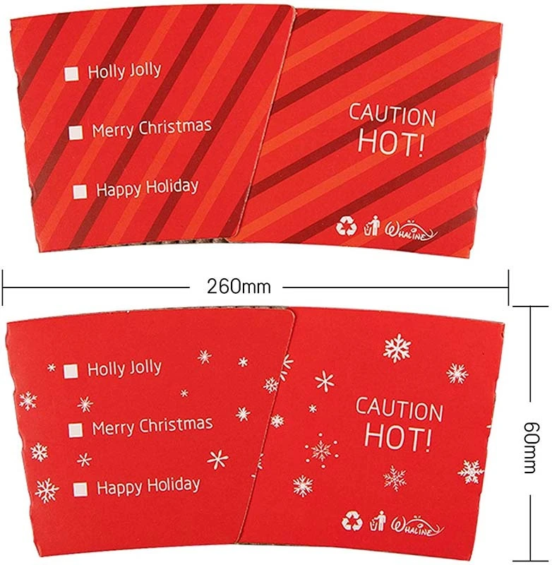 Uchampak-  Cup Sleeve Corrugated For Hot and Cold Drinks Paper Cup Sleeve Customized Color and Pattern Cup Sleeves 1