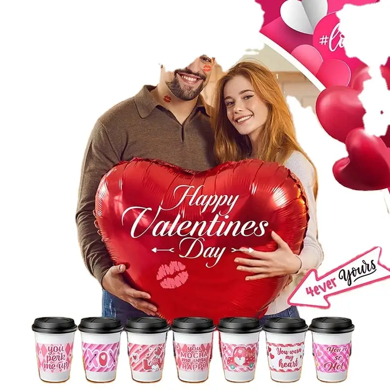 Uchampak - High quality 12oz/16oz/20oz poculum chartaceum cum operculo et sleeve capulus PROMPTU calidum calicem manicas 1