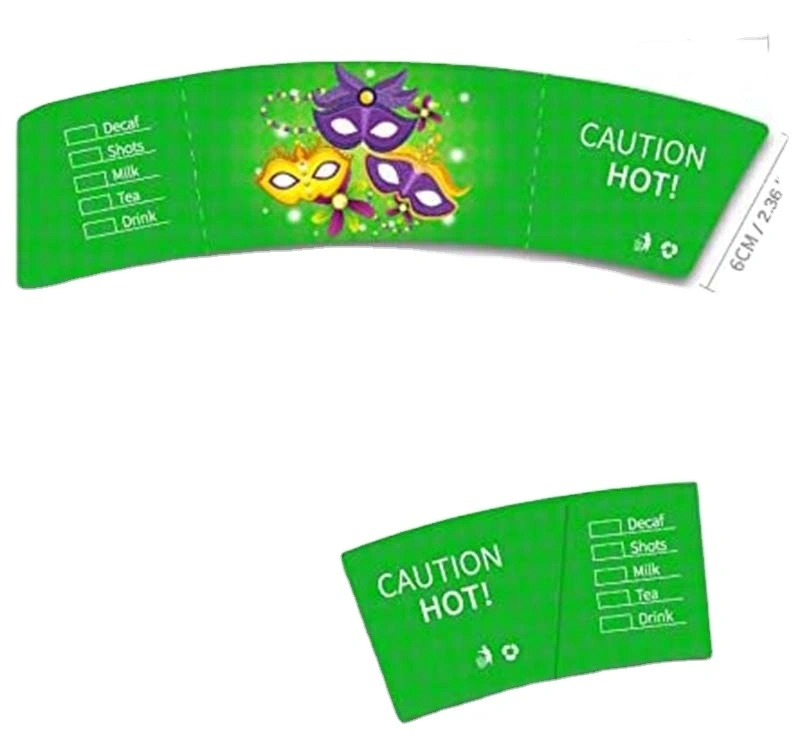 Uchampak- papierbeker met deksel en mou koffie weggooibare warm drankie Hoë kwaliteit 12oz/16oz/20oz koppiemoue 1