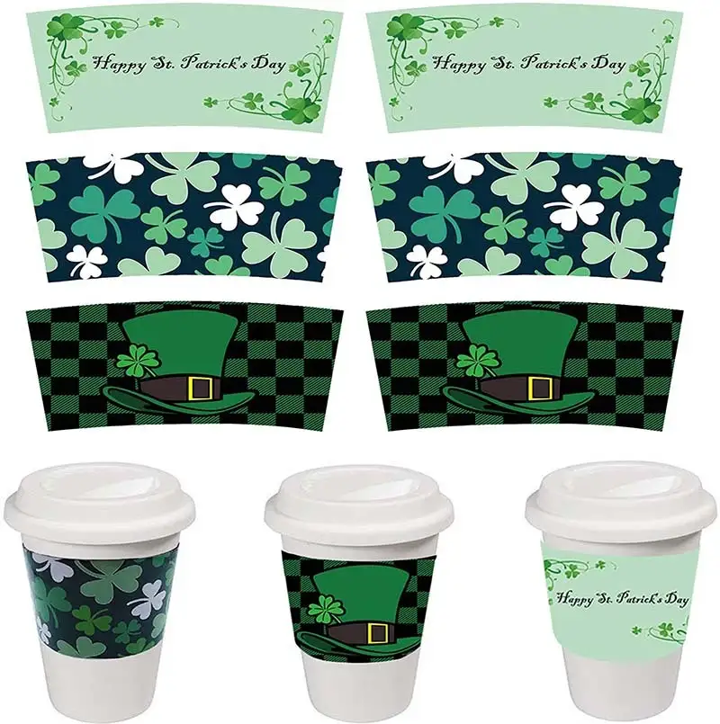 Uchampak - Muundo Maalum wa Nembo ya Karatasi Inayostahimili Joto Uchumi Jaketi za Java/Mikono ya Kikombe cha Vinywaji Moto vya Tabaka Nyingi 1