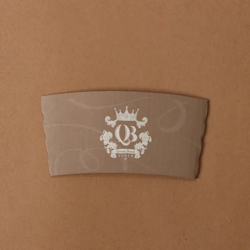 اچمپاک- د 10-24 اوز کپ کپ آستین لپاره د ډیسپوز وړ چاپ شوي کررغیټ کرافټ جاکټ/آستین 1