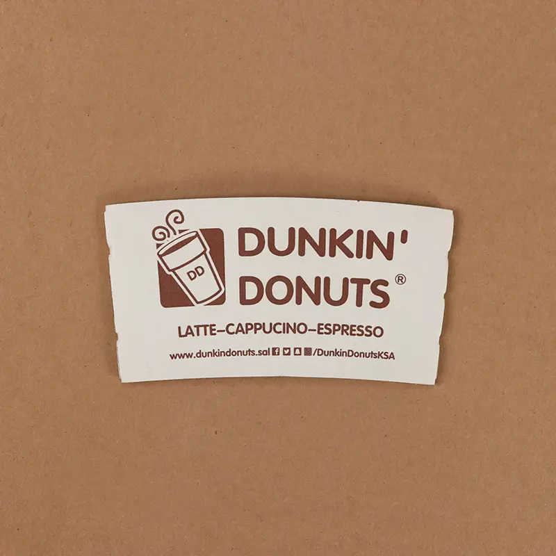 Uchampak - Özel Logo Tasarımlı Kağıt Bardak Kapağı Kahve Kupası Ceketi Sıcak İçecek Bardak Kollu Çok Katmanlı Bardak Kollu1 1