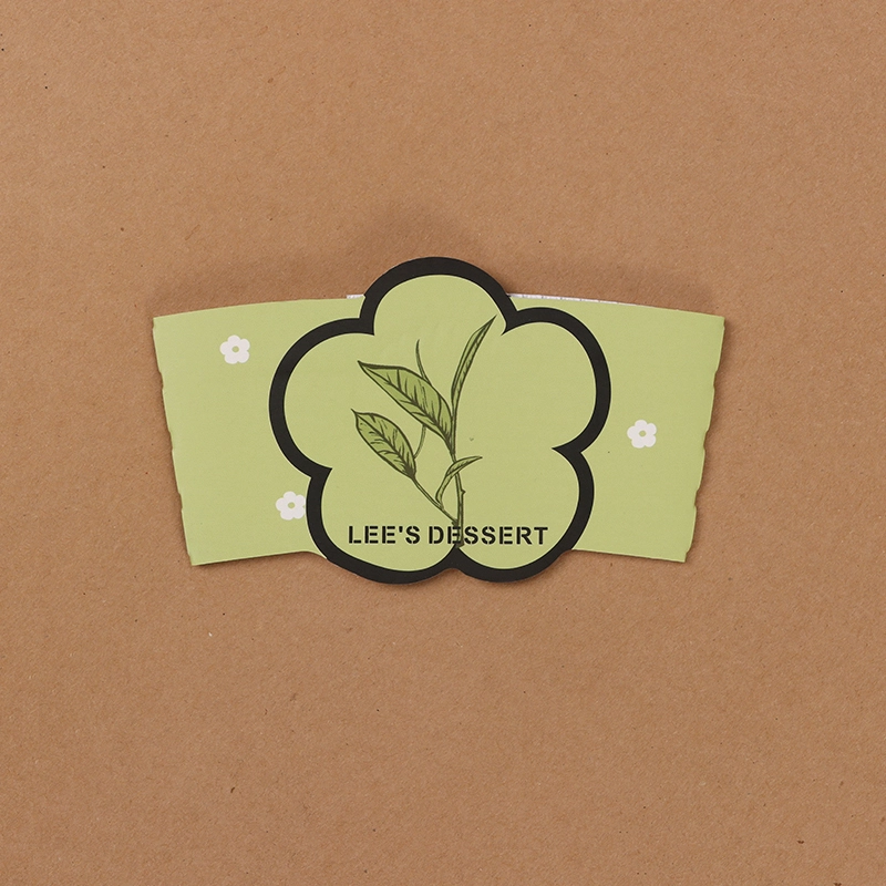 Uchampak- Fashion Corrugated Paper Cup Cover Coffee Cup Jacket Hot Drink Cup Sleeves Custom Logo Accept Cup Sleeves 1