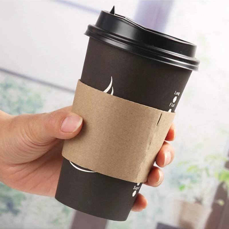 Uchampak- Cheap price high thickness paper cup sleeves Custom logo Flexo and Offset printing Cup Sleeves 1