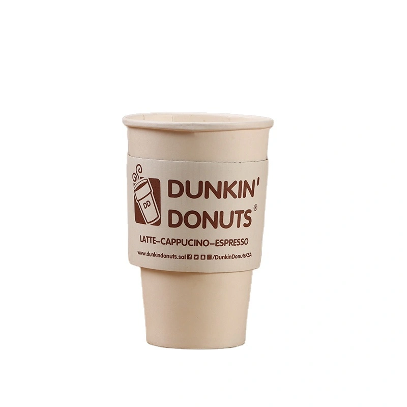 Uchampak- Kraft Paper Sleeves Drinks Insulated Coffee Sleeves Disposable Corrugated Cup Sleeves Jackets Holder 1