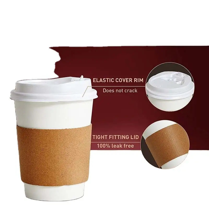 Uchampak - Hot cup sleeves are 100% recyclable and using a cup sleeve is more eco-friendly than using a double cup Cup 1