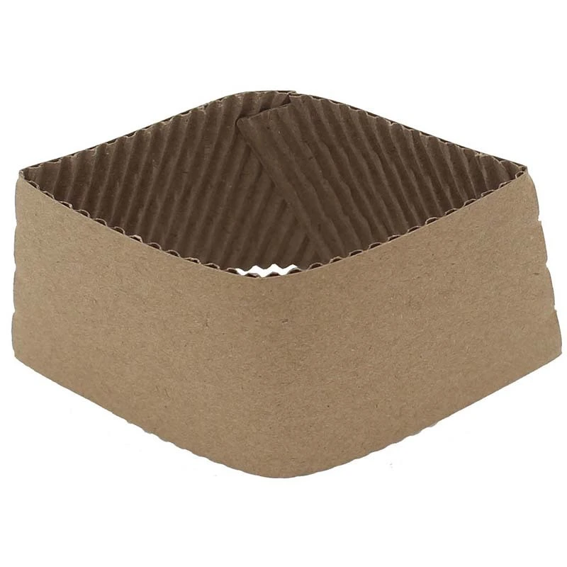 Uchampak- Disposable  Cup Sleeves Jackets Holder Kraft Paper Sleeves Protective Heat Drinks Insulated Cup Sleeves 1