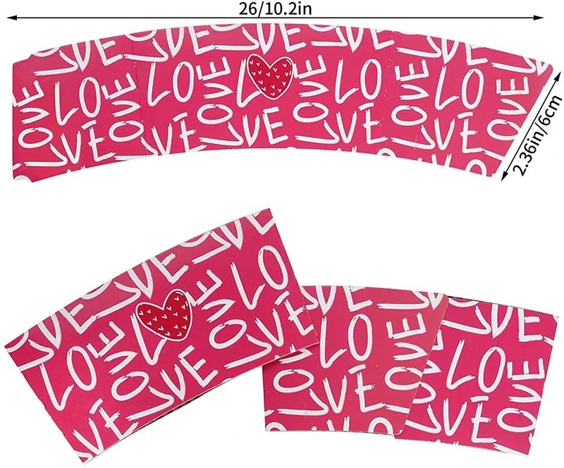 Uchampak - Funda de taza de café de papel con estampado en relieve impresa personalizada desechable para tazas de papel2 1