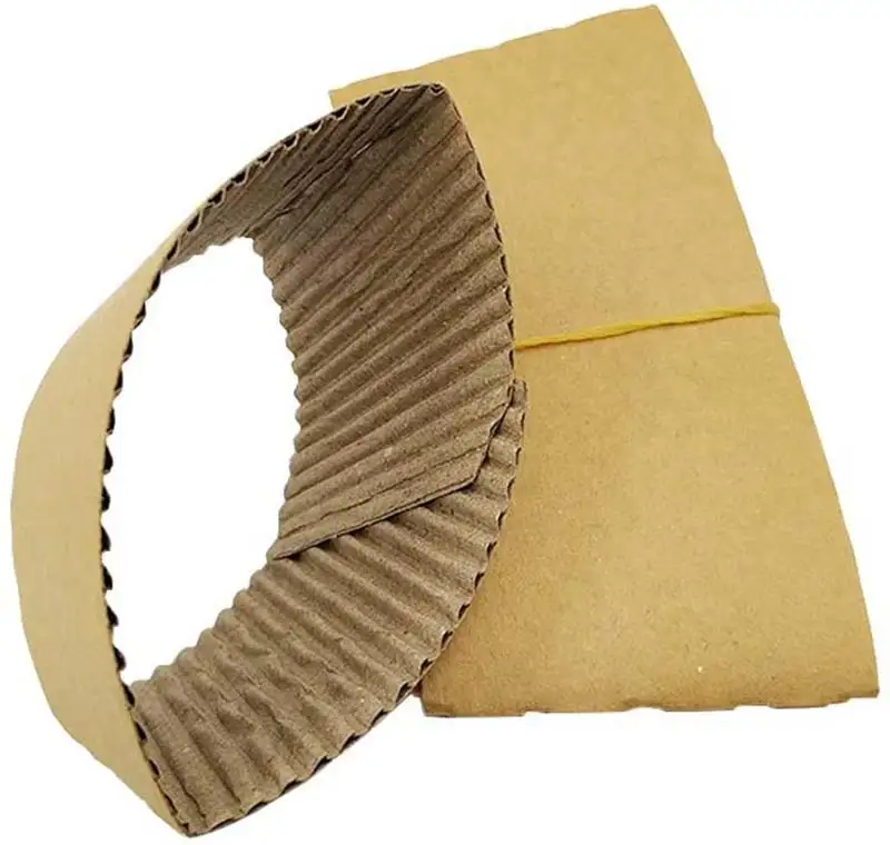 Uchampak - hot coffee cup sleeves Custom Printed Paper Coffee Cup With Lids And Sleeves Cup Sleeves 1