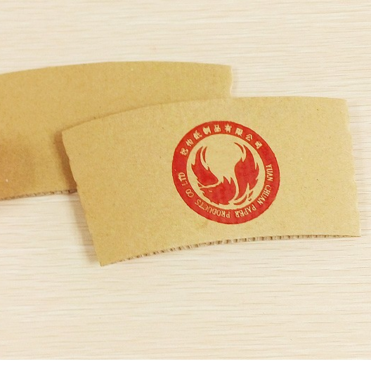 Uchampak - Disposable Corrugated Paper Cardboard 8oz Cup Jacket Cover Sleeves Packaging Accept Cup Sleeves 1