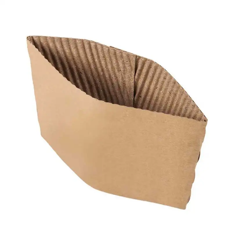 Uchampak-Kraft papieren bekermouwen ûntwerpen foar 12 en 16 oz beker papieren jas foar waarme sûkelade kakao of kâlde beker bekermouwen 1