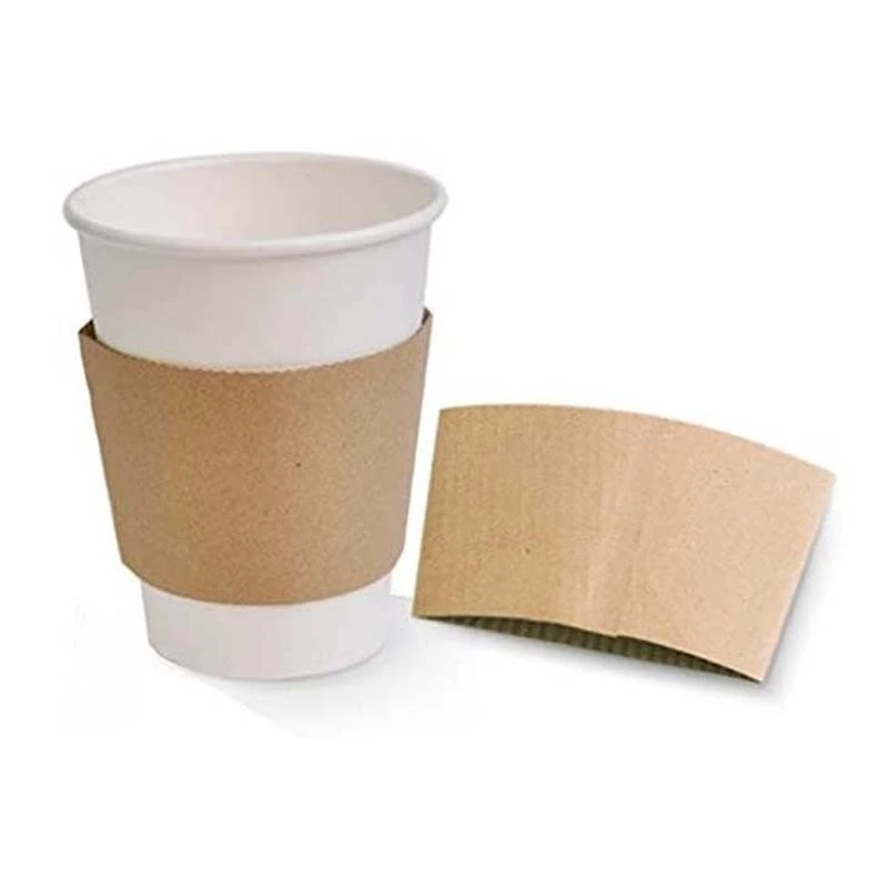 Uchampak Recyclable Disposable Cardboard Sleeve, Insulated for Hot Drinks. Fits 10 12 16 Cup Sleeves 1