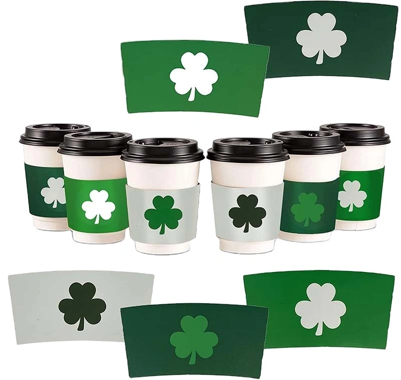 Uchampak-Quality Customized Disposable Coffee Cup Sleeve  Packaging  Printed corrugated Cup Sleeves Manufacturer 1