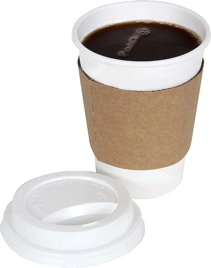 Uchampak - Awọ Igo Iwe ti a ṣe Isọnu Isọnu Kofi Tii Cup Sleeve Paper Sleeve Packaging Cup dimu Cup Awọn apa aso 1