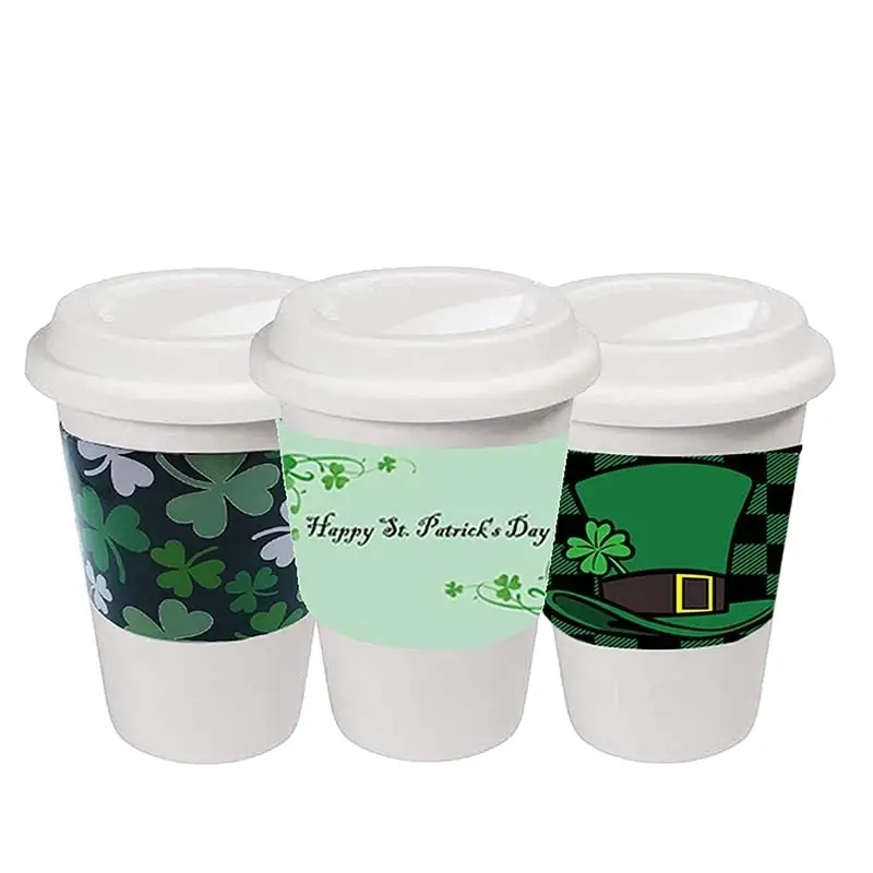 Uchampak- Kraft disposable Cup Cup Sleeves Corrugated Cup Jacket maka kọfị dị ọkụ ma ọ bụ iko iko oyi 1
