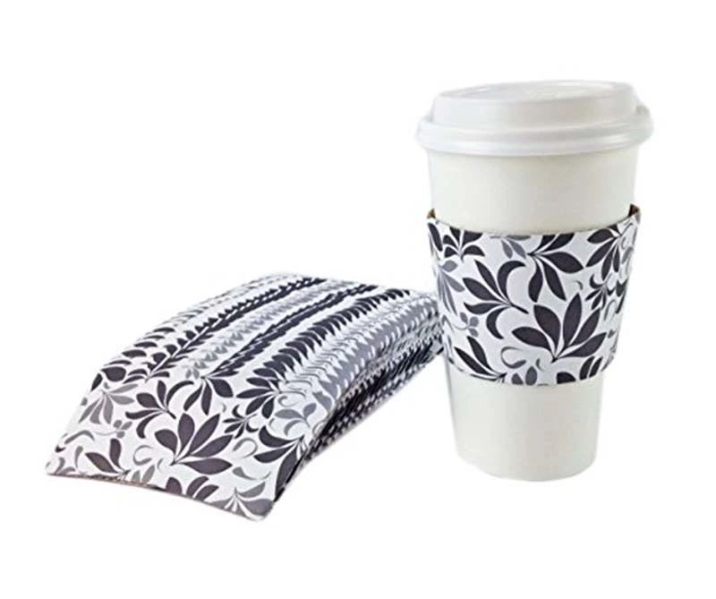 Uchampak - Design Coffee Cup chemiz manch 6 koulè pou 12 ak 16oz corrugated tas papye jakèt pou manch tas 1