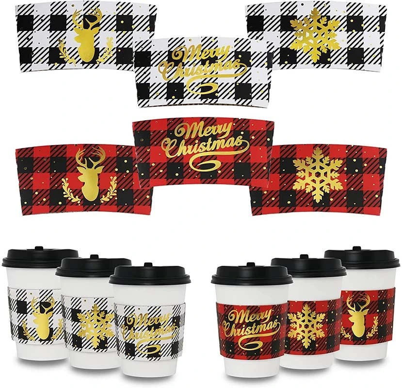 Uchampak - Disposable Paper Coffee Cup Beverage Drinking Cup for Water, Juice, Coffee or Tea, Suitable for  Cup Sleeves 1